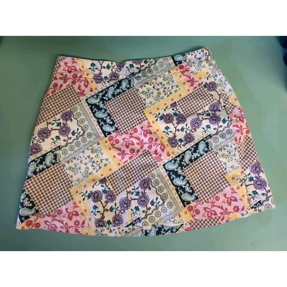 Lady Hagen Patch Golf Skort With Built In Shorts Size 8 Cottagecore Boho Stetch